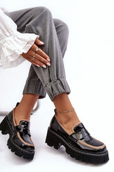 Mocassins en cuir pour femme - Noir